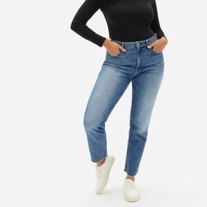 Everlane Women's Straight Leg Jeans Size 33 Raw Hem